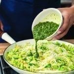 Pesto "Zoodles" with Brussels Sprouts