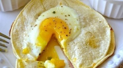 Easy Baked Egg & Ham Tortillas
