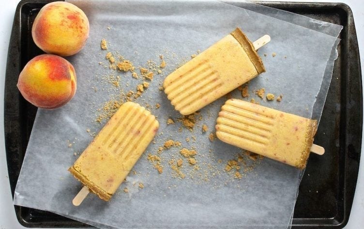 5 Healthier Frozen Summer Treats (Plus, Skinny Peach Pie Popsicle Recipe!)