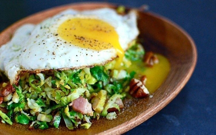 Egg with Bacon + Brussels Sprout Hash