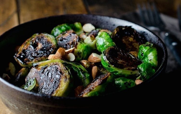 Pan Seared Balsamic Brussels Sprouts