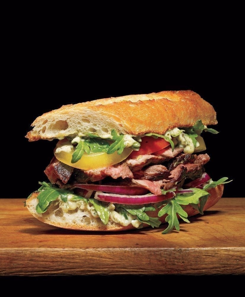 Steak Baguettes with Pesto Mayo