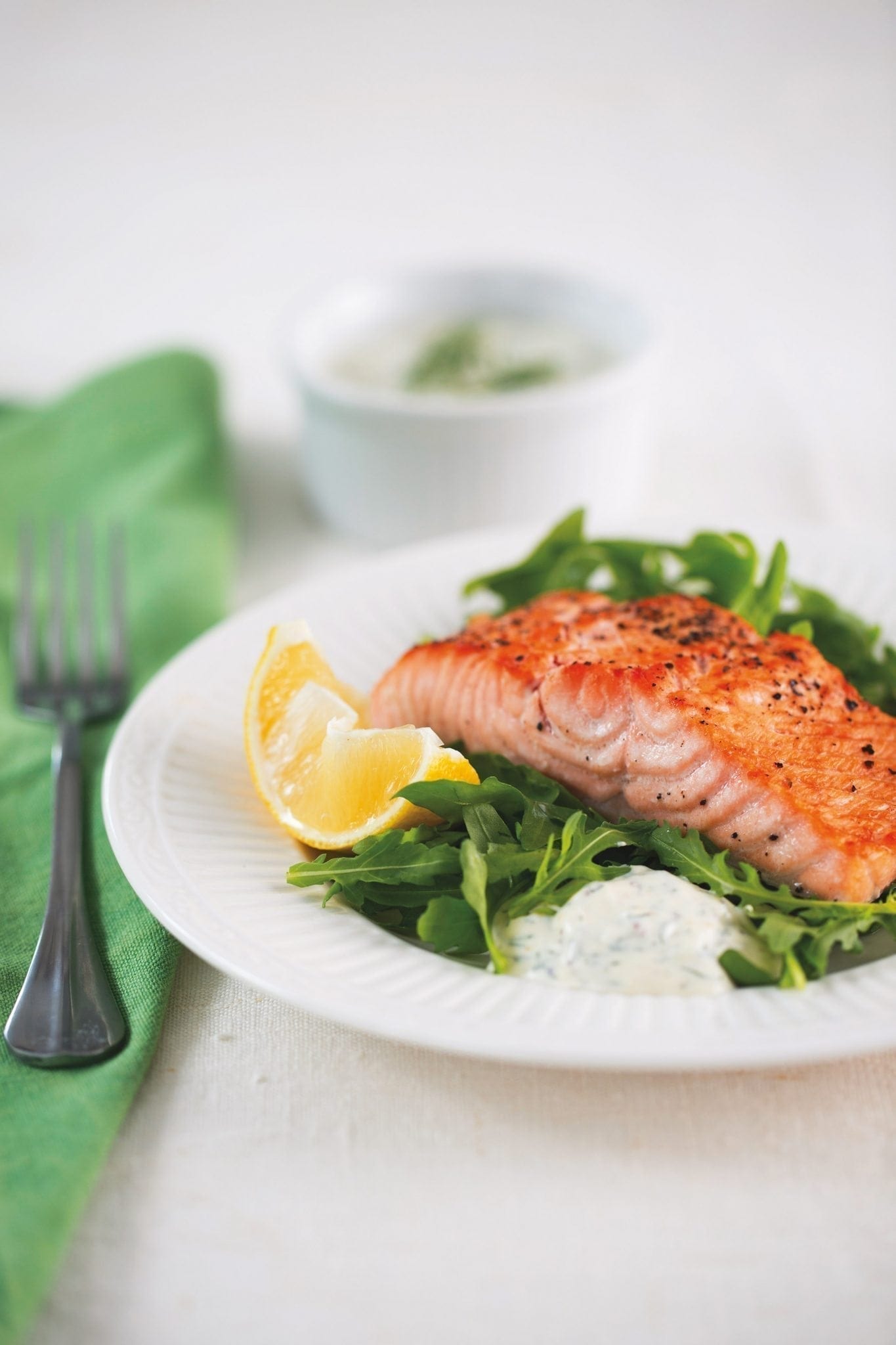 Baked Salmon with Mustard-Dill Sauce