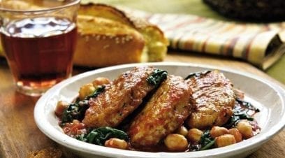 Tuscan Pork with Chickpeas & Spinach