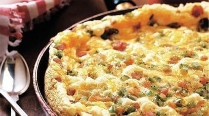 Frittata with Ham & Green Peppers