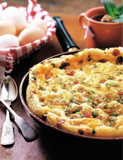 Frittata with Ham & Green Peppers