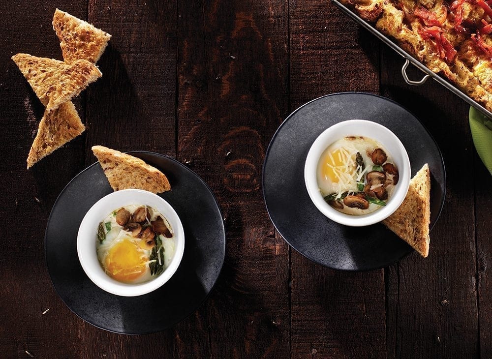Baked Egg Cups with Garlic Toast