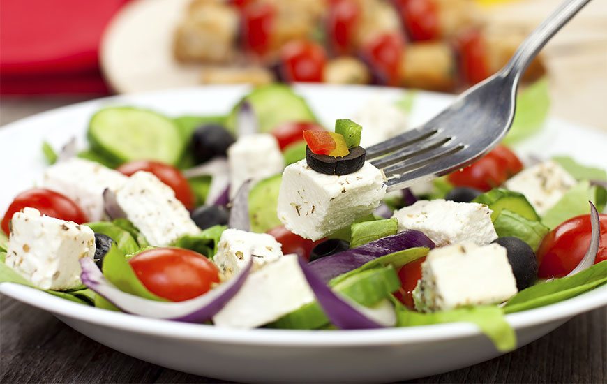 lettuce-less greek salad