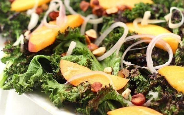 Grilled Kale Salad with Lemon Dressing