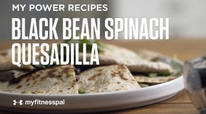 Black Bean Spinach Quesadilla