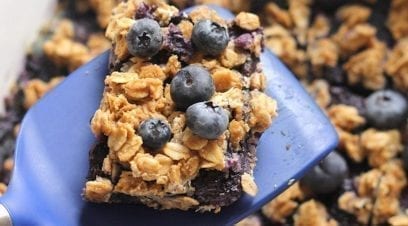 Grab-and-Go Blueberry Oatmeal Snack Bars