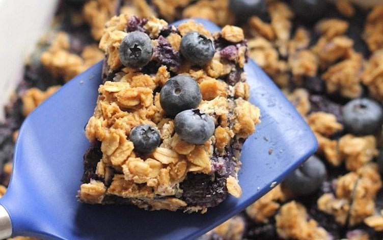 Grab-and-Go Blueberry Oatmeal Snack Bars