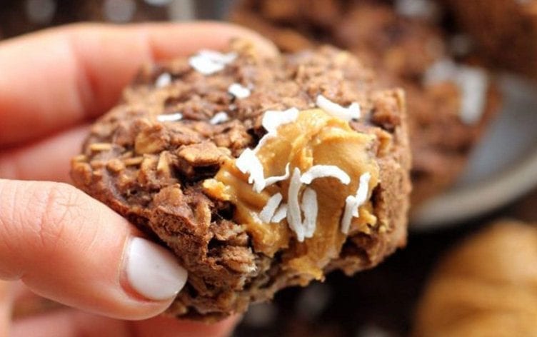 Chocolate Peanut Butter Protein Oatmeal Cups