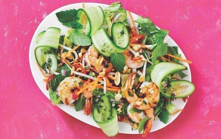 Vietnamese Shrimp Salad with Mint-Chili Dressing