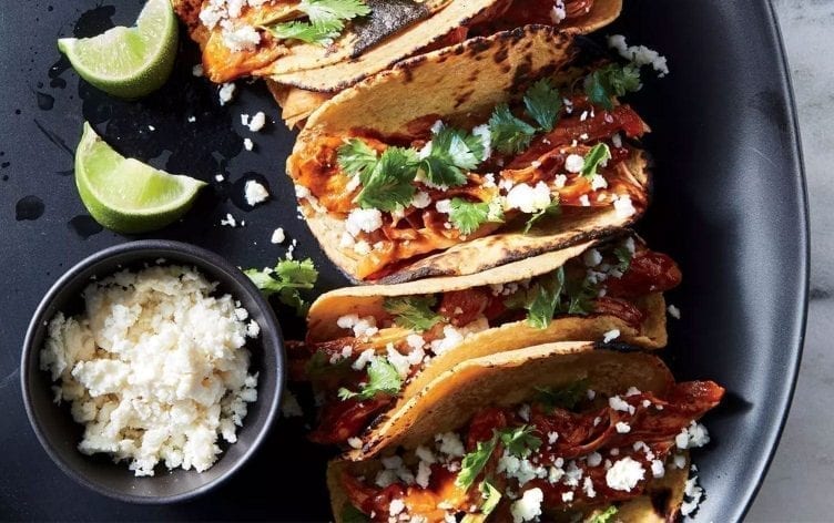 Slow-Cooker Chicken Mole Tacos