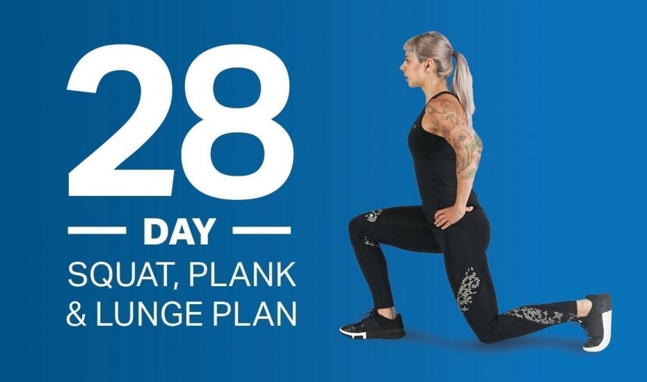 28-Day Squat, Plank & Lunge Plan