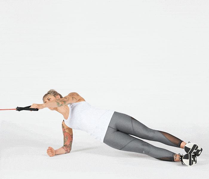 Side Plank with Band Row