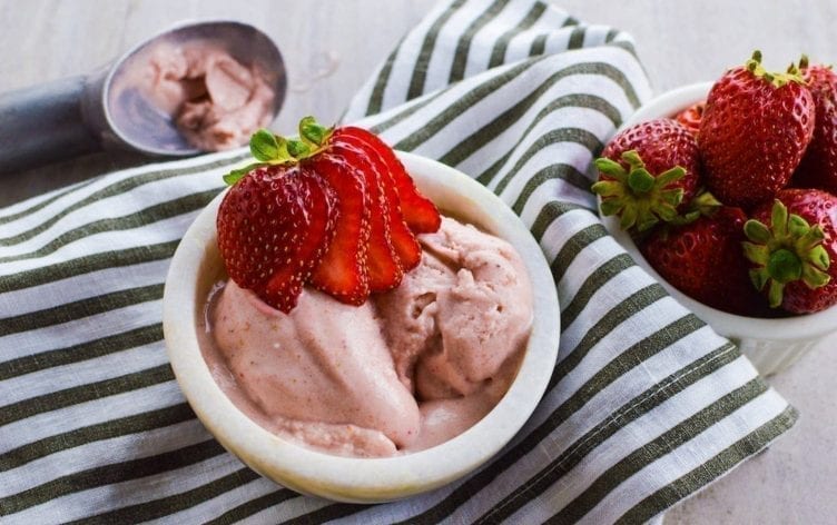 Strawberry Banana Vegan Ice Cream