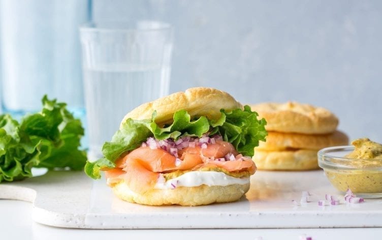 Cloud Bread and Lox Sandwiches