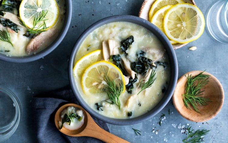 Gingery Avgolemono Soup With Kale