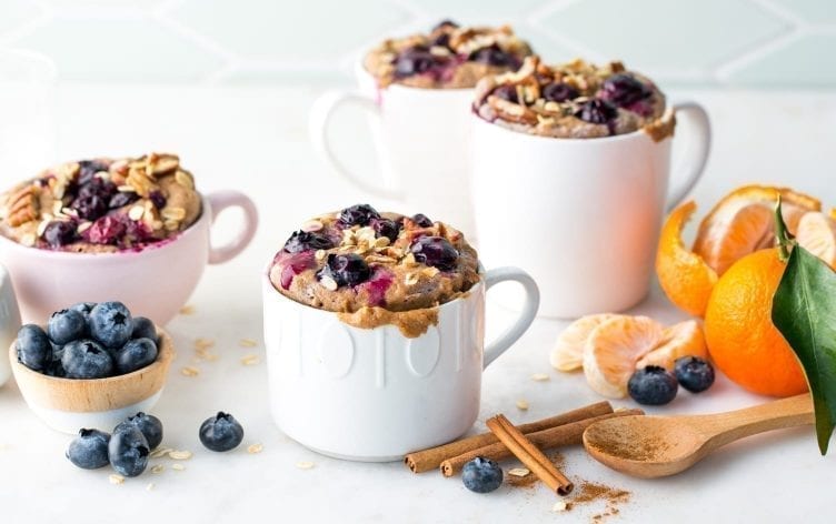 Blueberry Muffin Breakfast Mug Cake