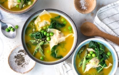 Shrimp Wonton Soup With Ginger and Spring Veggies | MyFitnessPal