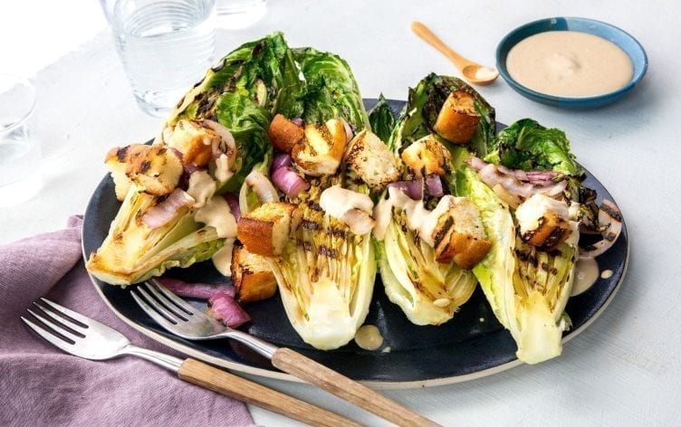 Grilled Caesar Salad With Creamy Cashew Dressing