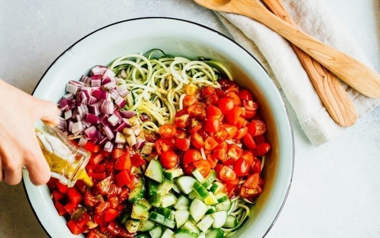 Zucchini Noodle Spaghetti Salad