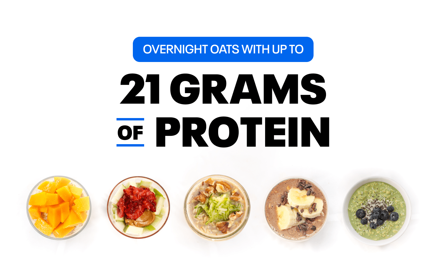 Overnight Oats With up to 21 Grams of Protein