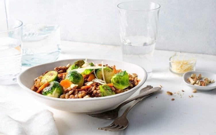 Farro Salad With Seared Brussels Sprouts