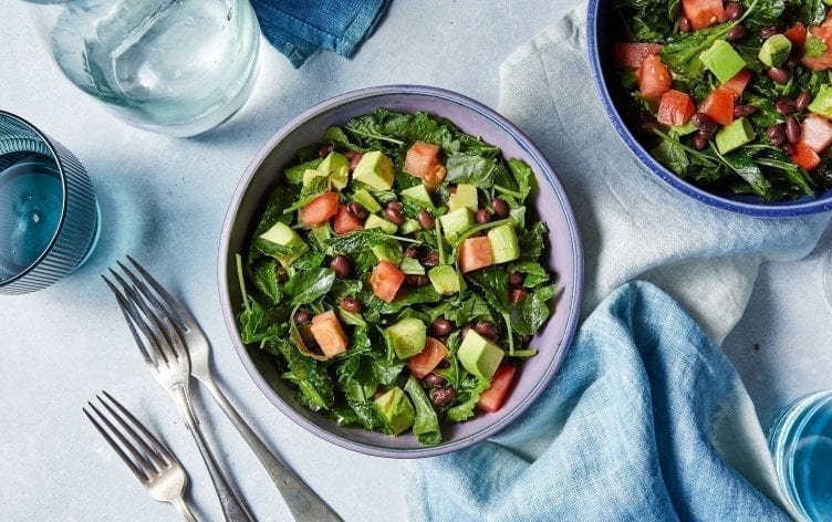 Kale and Black Bean Salad With Avocado