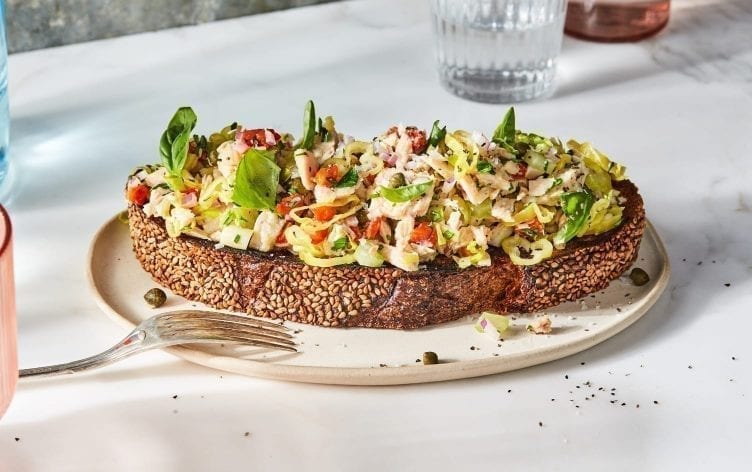 Toast With Mediterranean Tuna Salad