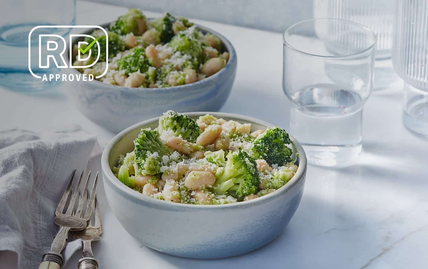 5-Ingredient White Bean Bowl with Broccoli Pesto
