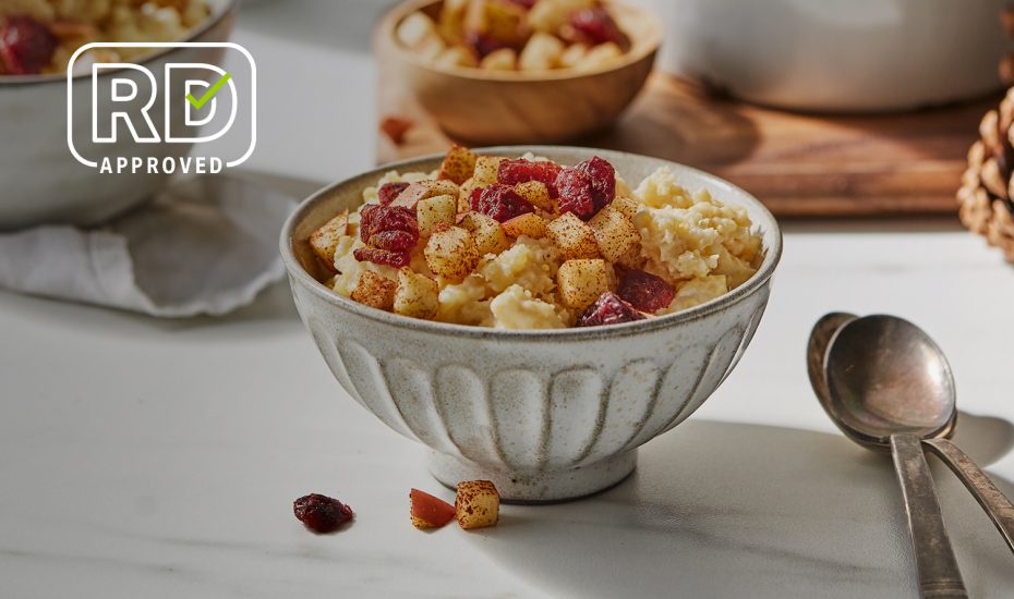 Millet Porridge With Cinnamon-Cranberry Apples