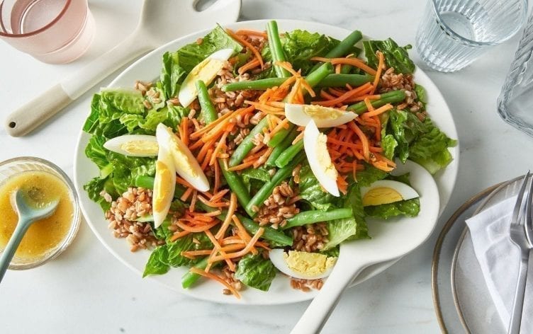 Big Salad With Farro and Eggs