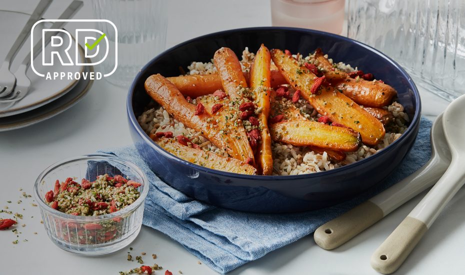Roasted Carrot Salad Over Wild Rice