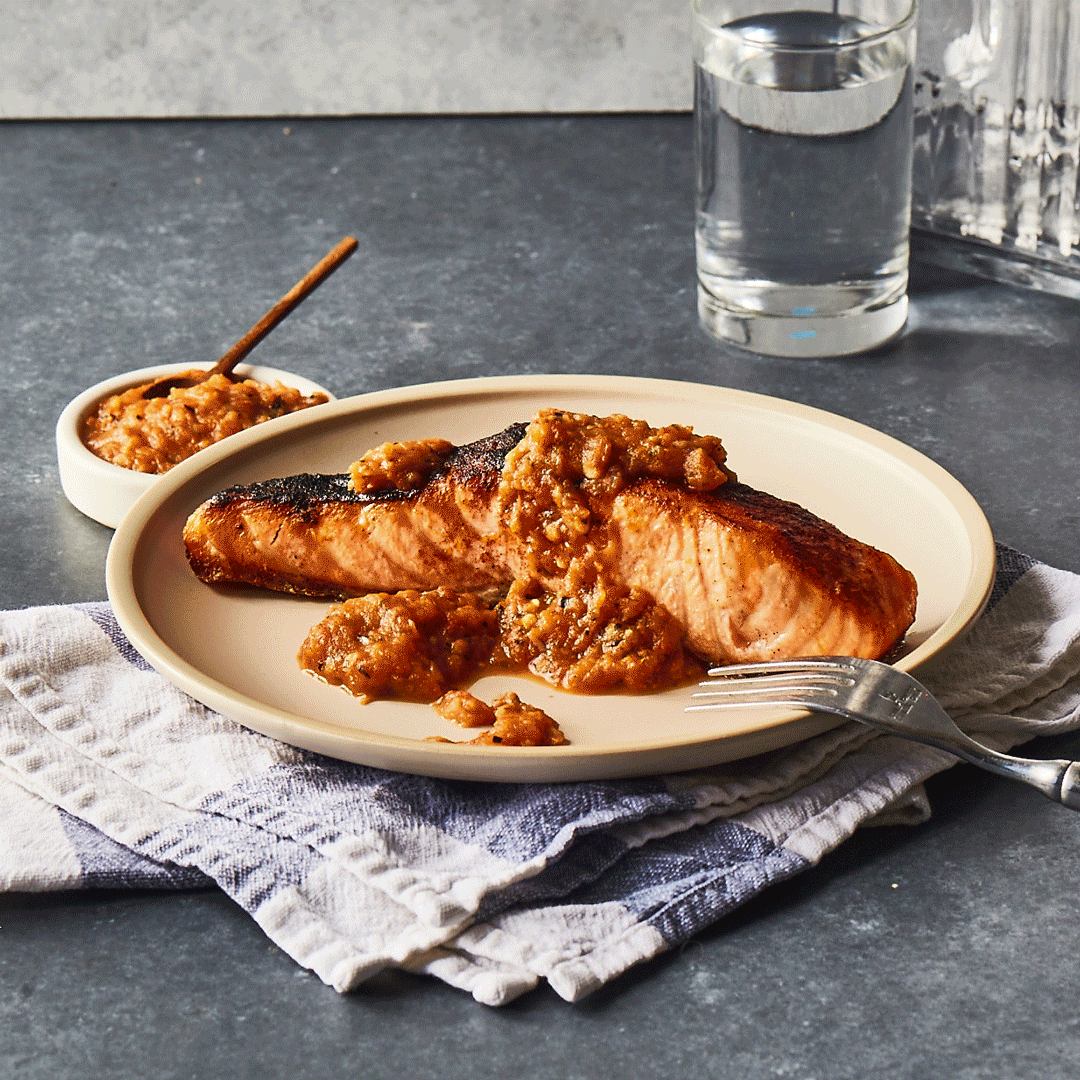 Roasted Salmon With Charred Tomato Salsa
