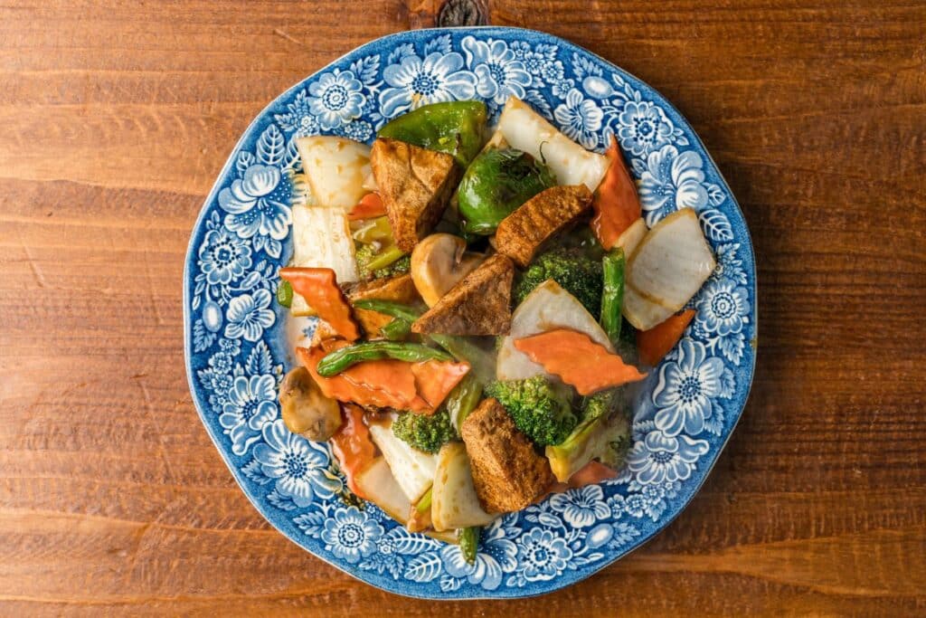 Buddha's delight with tofu and vegetables