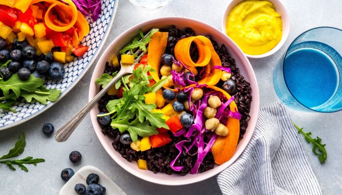 Eat the Rainbow Salad With Lemon Tahini Dressing