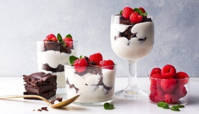 Chocolatey Brownie-Yogurt Parfaits